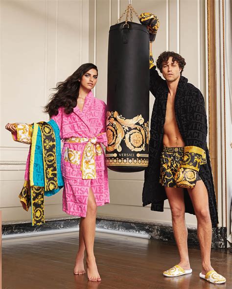 versace unisex barocco sleeve robe.